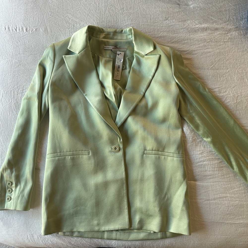 Alice and Olivia satin blazer